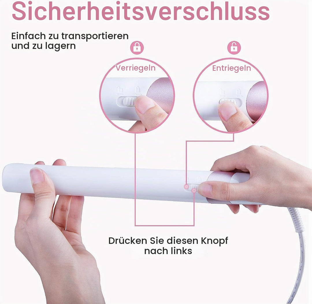 himaly 2-in-1 Haarglätter für Glätte und Wellen, 6 Temp Einstellungen &amp; 30s schnelle Erwärmung, LCD-