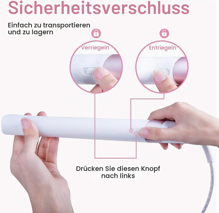 himaly 2-in-1 Haarglätter für Glätte und Wellen, 6 Temp Einstellungen &amp; 30s schnelle Erwärmung, LCD-