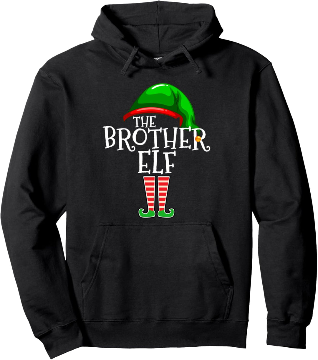 Brother Elf Family Matching Group Christmas Gift Funny Men Pullover Hoodie