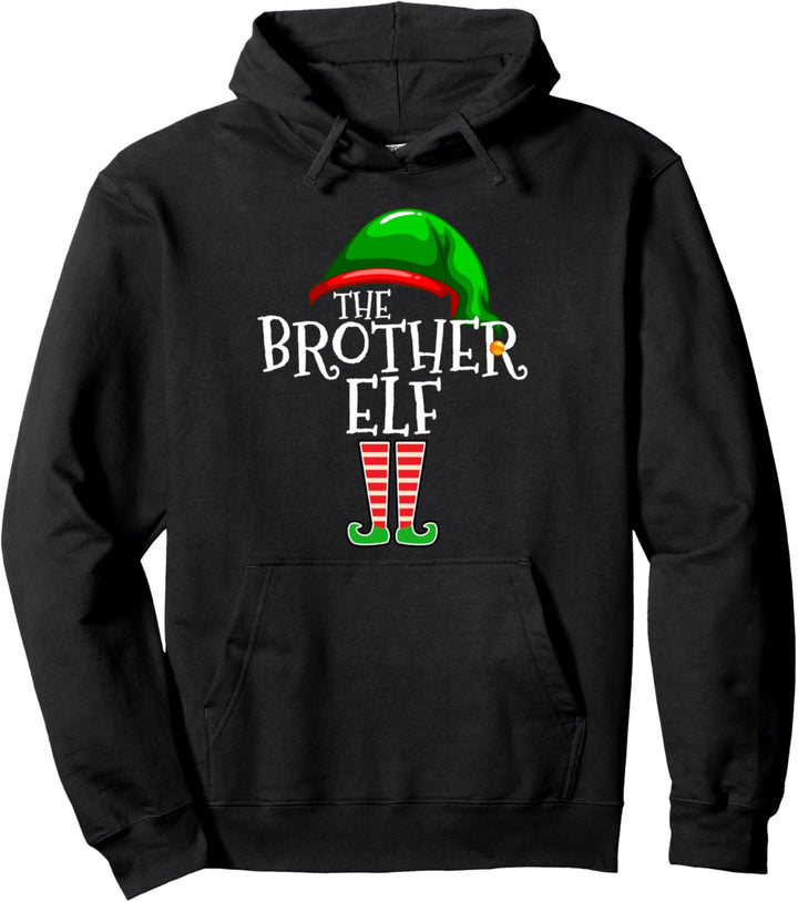 Brother Elf Family Matching Group Christmas Gift Funny Men Pullover Hoodie