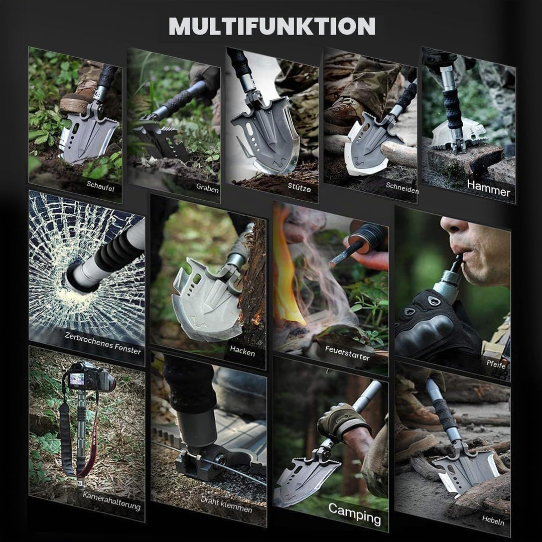 Zune Lotoo Klappspaten Survival Klappschaufel Tragbare Tactical Multifunctional Klappspaten Bundeswe