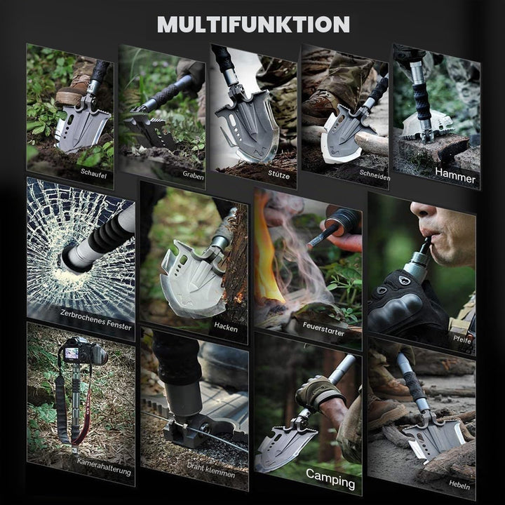 Zune Lotoo Klappspaten Survival Klappschaufel Tragbare Tactical Multifunctional Klappspaten Bundeswe