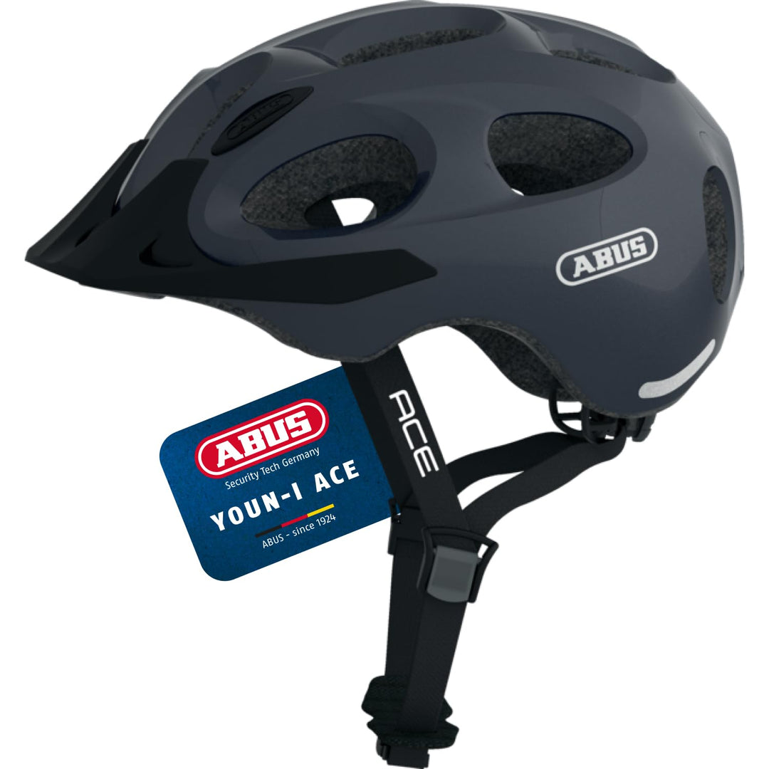 ABUS Stadthelm Youn-I ACE - Fahrradhelm für den Alltag - mit integriertem LED-Rücklicht - für Damen