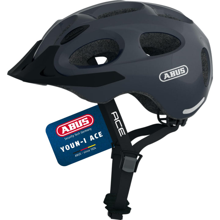 ABUS Stadthelm Youn-I ACE - Fahrradhelm für den Alltag - mit integriertem LED-Rücklicht - für Damen