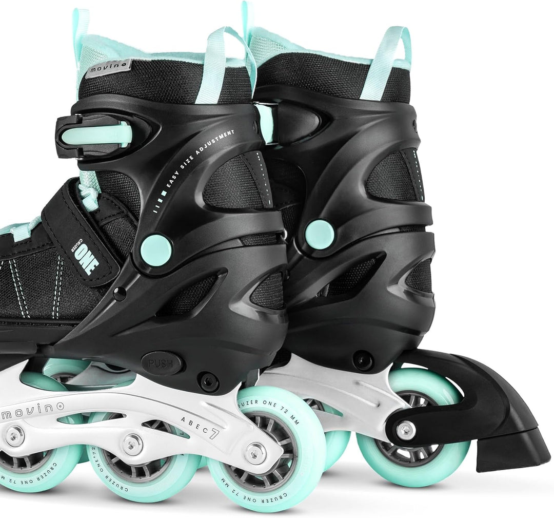 Movino Inline Skates | Cruzer One | Verstellbare Rollschuhe | Inliner für Damen Mädchen Jungen | Inl