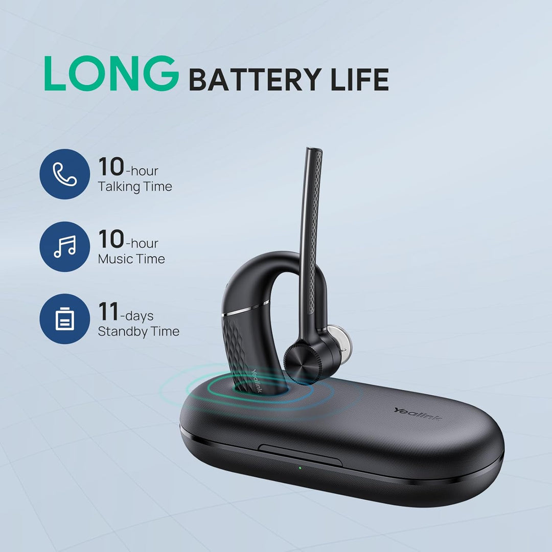 Yealink BH71 Pro Bluetooth Headset with USB Dongle, Teams Certified, 4 Noise Cancelling Microphone,