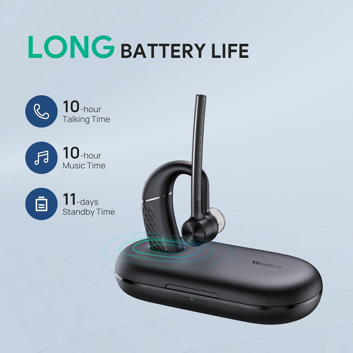 Yealink BH71 Pro Bluetooth Headset with USB Dongle, Teams Certified, 4 Noise Cancelling Microphone,
