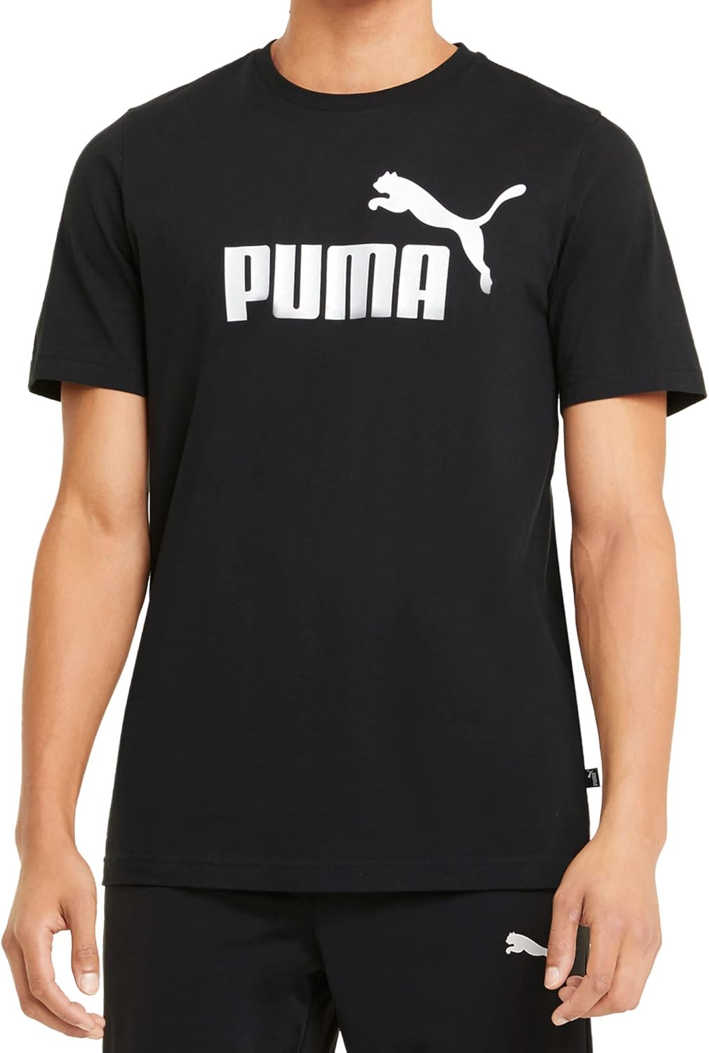 PUMA Herren Ess Logo Tee T-shirt M Schwarz, M Schwarz