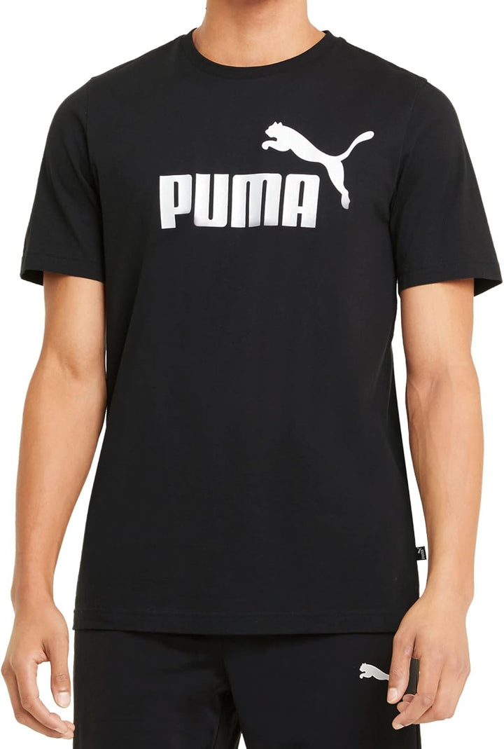 PUMA Herren Ess Logo Tee T-shirt M Schwarz, M Schwarz