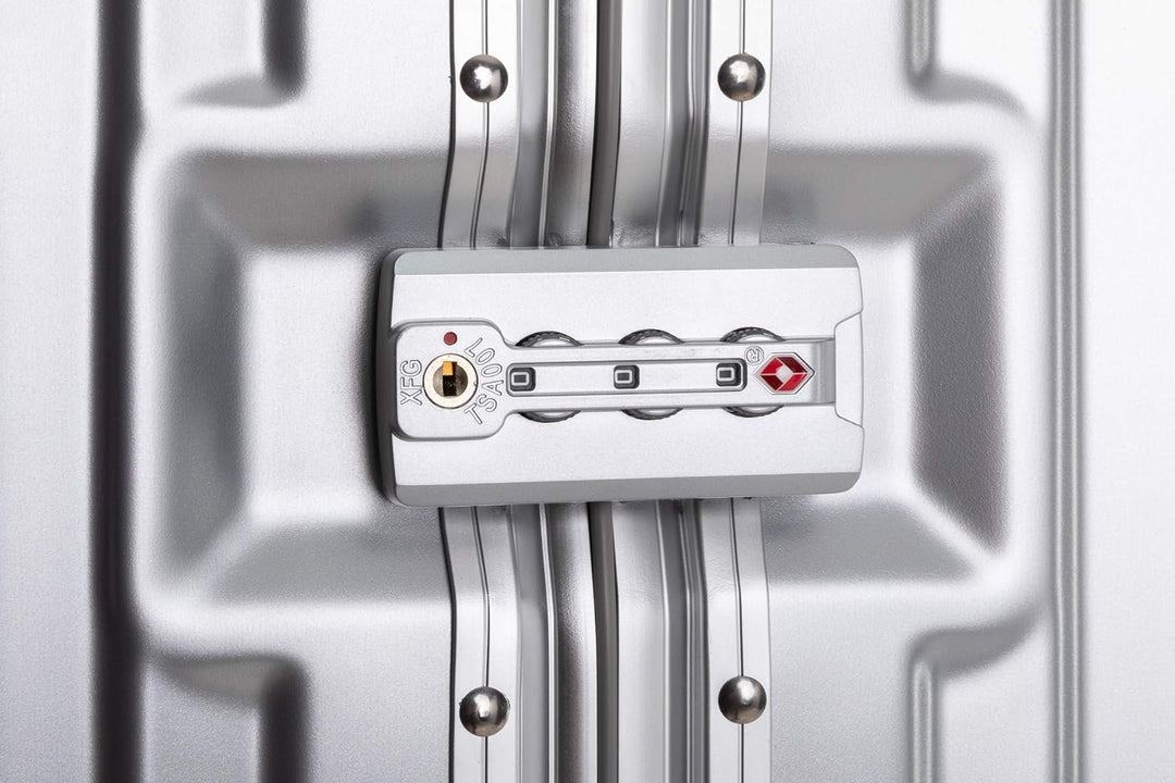 Travelhouse London Koffer Sport Silber - XL Alu Rahmen Polykarbonat Hartschale · Trolley Reisekoffer