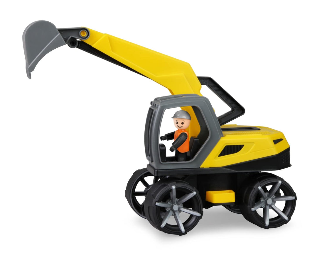 Lena 04531 - TRUXX² Bagger, Baustellenfahrzeug ca. 35 cm, robuster Schaufelbagger mit funktionstücht