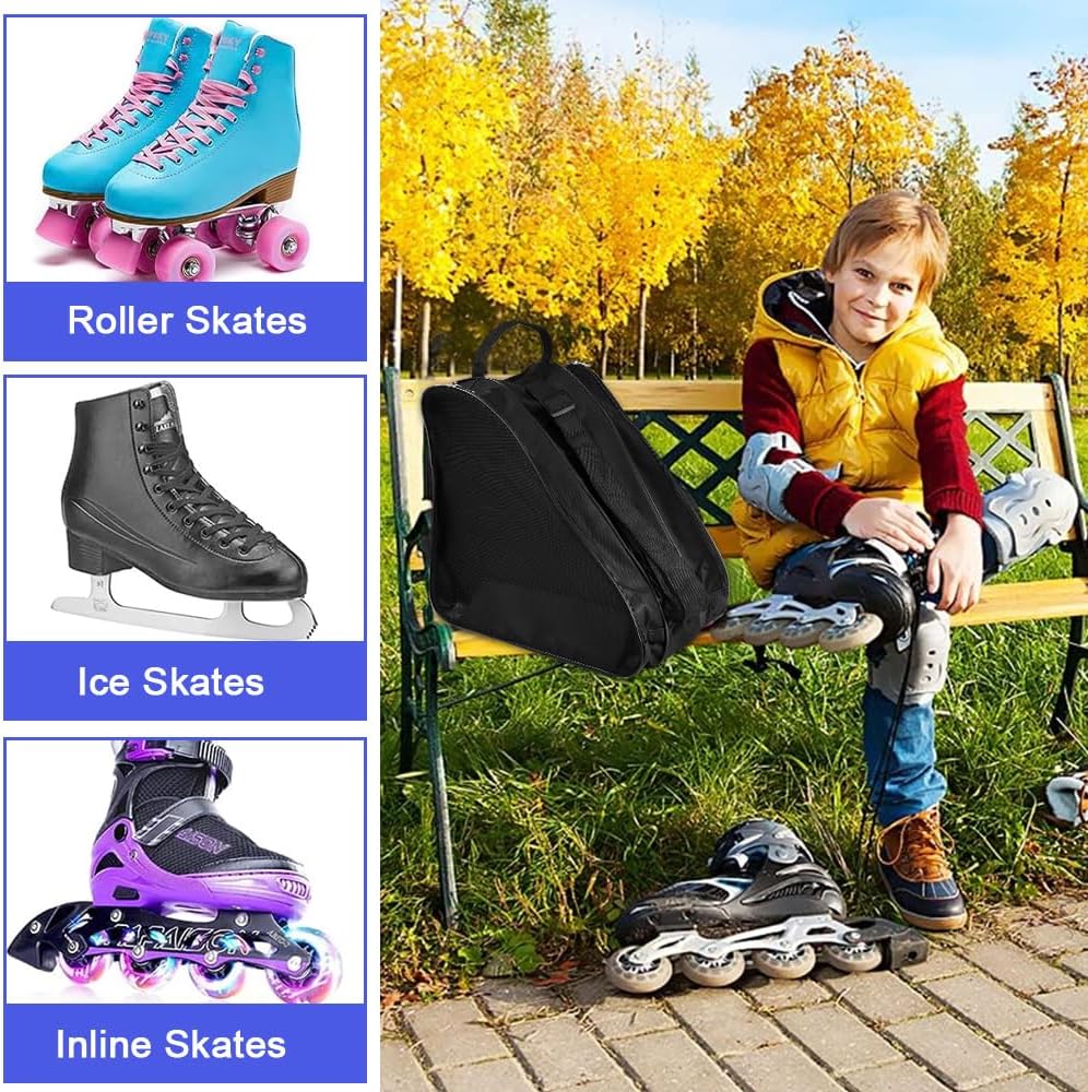 PERFETSELL Tasche Erwachsene Rollschuhetasche Ice Skate Eishockey Bag Skischuhtasche mit Verstellbar