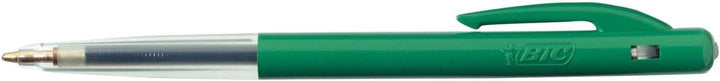 BIC 1199190124 Druckkugelschreiber M10 (0,32 mm) Schachtel à 50 Stück, grün, grün