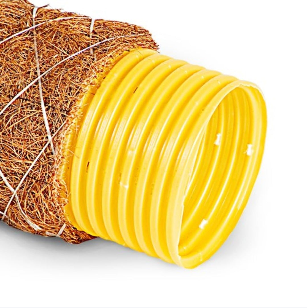 Drainagerohr DN50/10m mit Kokosfilter Entwässerungsrohr Sickerrohr Kunststoffrohr Drainagevlies Entw
