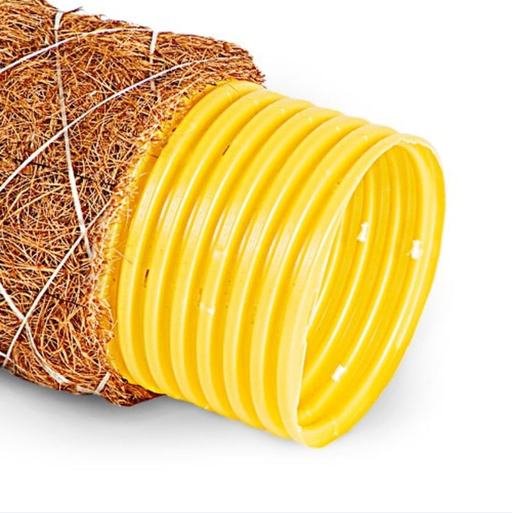Drainagerohr DN50/10m mit Kokosfilter Entwässerungsrohr Sickerrohr Kunststoffrohr Drainagevlies Entw