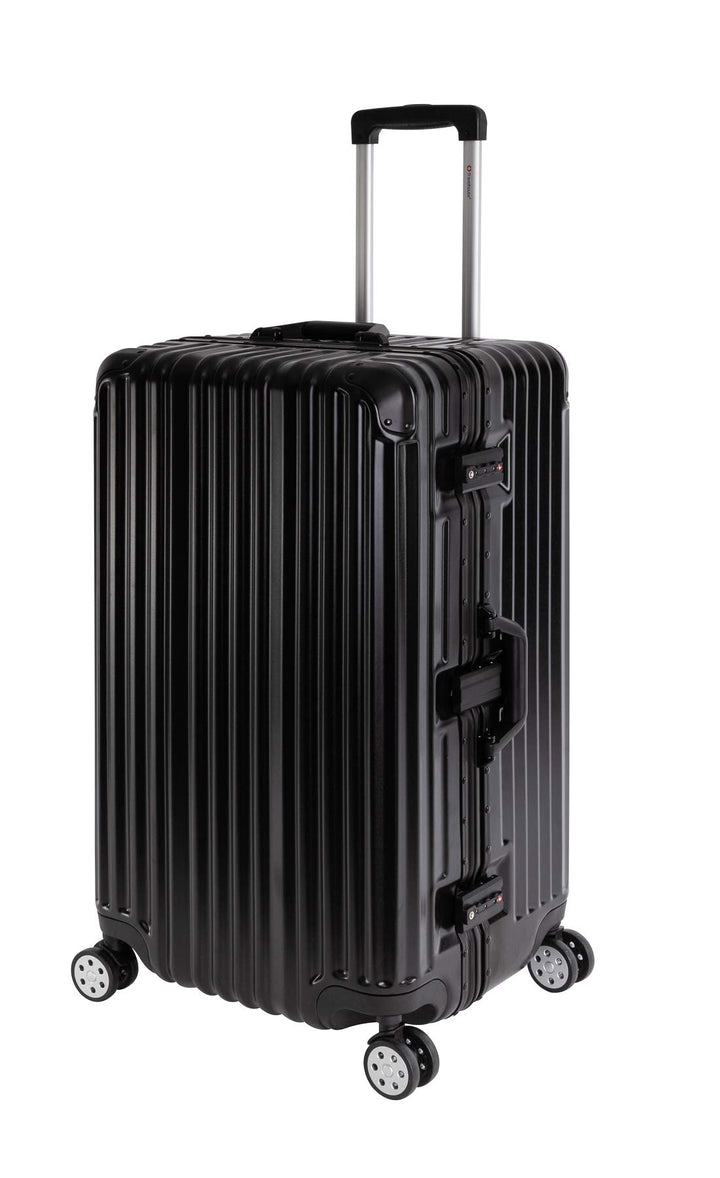 Travelhouse London Koffer Sport schwarz - XL Alu Rahmen Polykarbonat Hartschale · Trolley Reisekoffe
