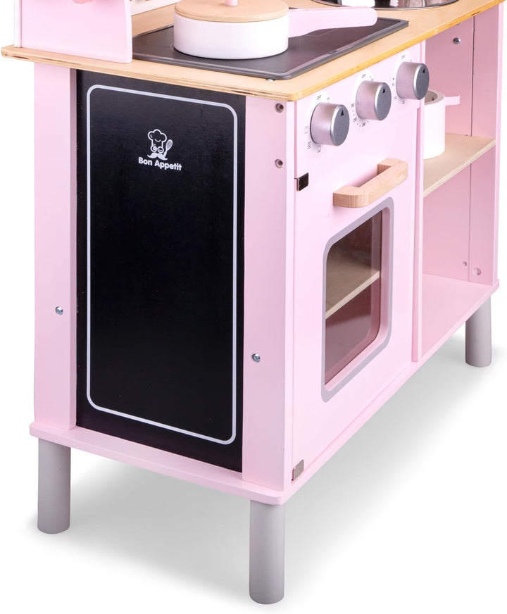New Classic Toys 11067 Kochnische-Modern mit elektrischem Kochfeld-Klingt, 3+ years, Rosa Rosa Singl