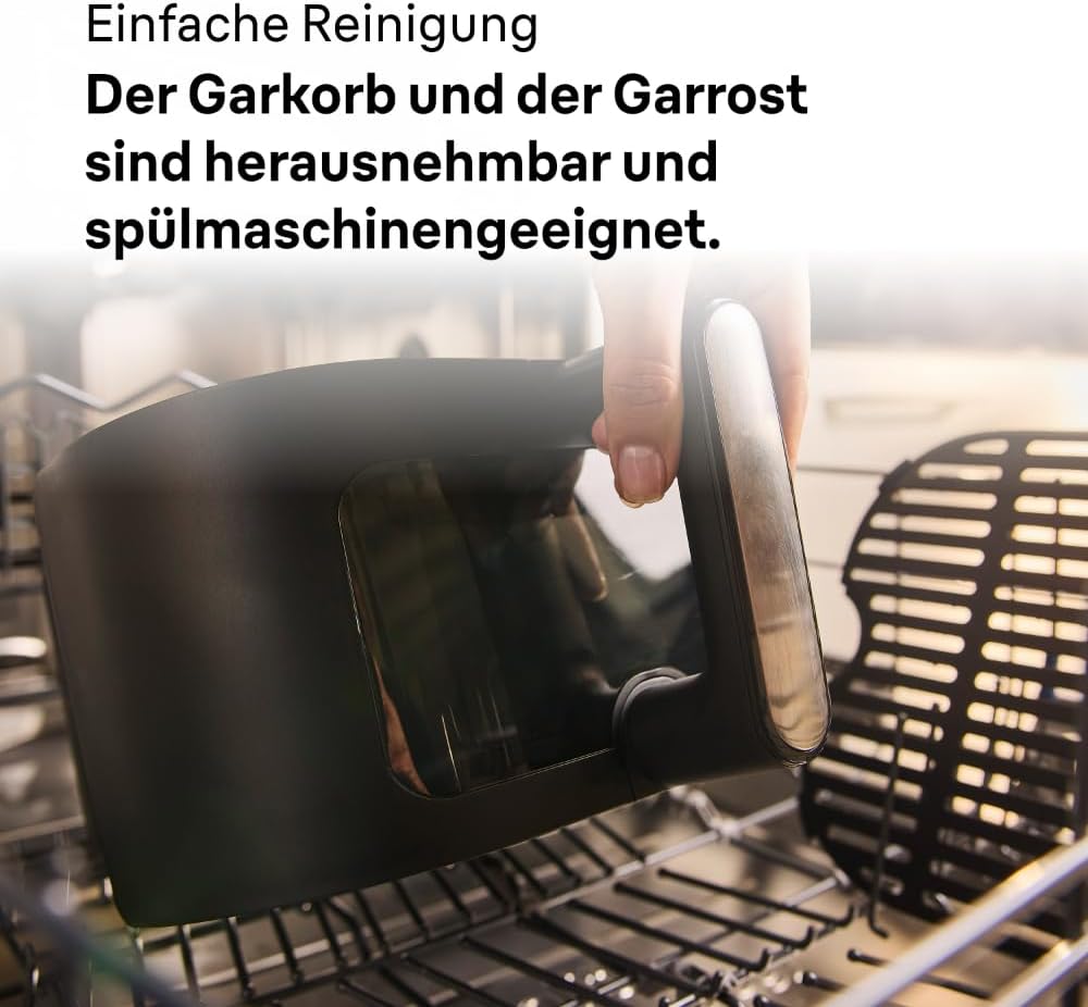 Braun MultiFry 5 HF5073IBK, 3-in-1 Heissluftfritteuse, 6L Airfryer, 80-220°, 20 Programme, spülmasch