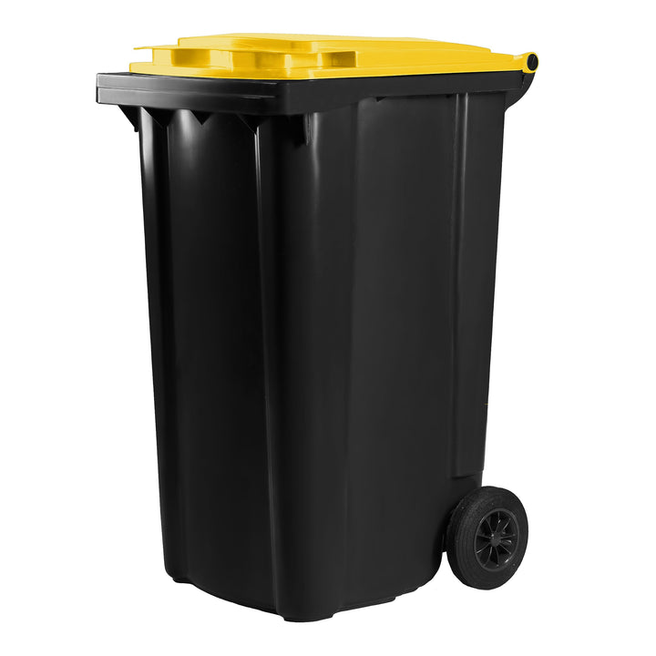 Hardwex Mülltonne mit 2 Rädern und Deckel, Müllgrossbehälter, Abfalltonne, Mülleimer, Volumen: 240 L
