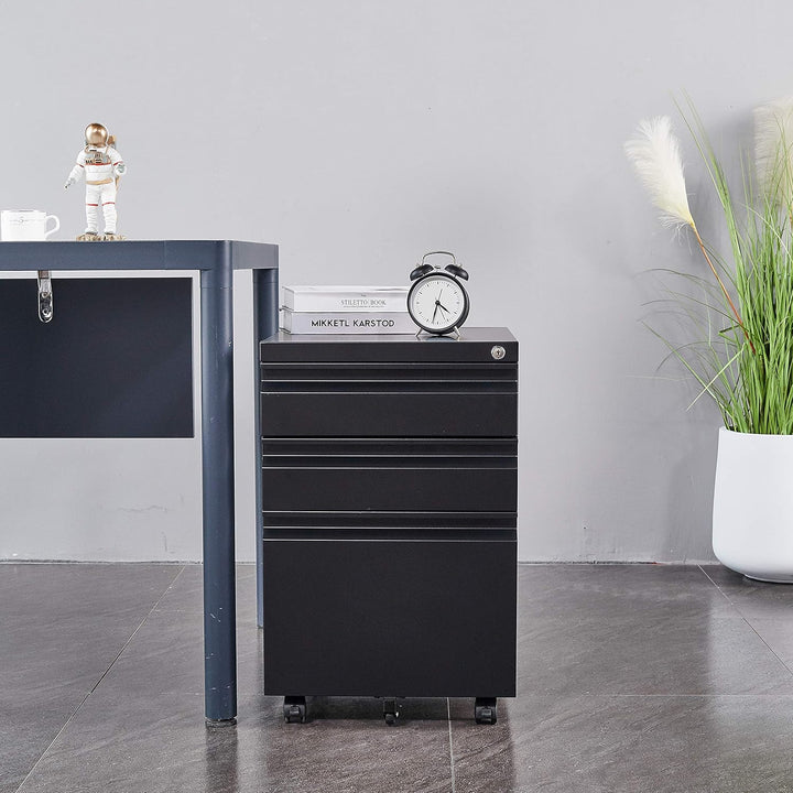 Rollcontainer Aktenschrank abschliessbar Büroschrank metallschrank File Cabinet Lagerschrank Beistel