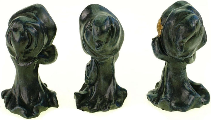 VOGLER Joh. Vogler GmbH 3er Set weise lustige Grim Reaper 9 cm Gothic Figur Totenschädel Totenkopf