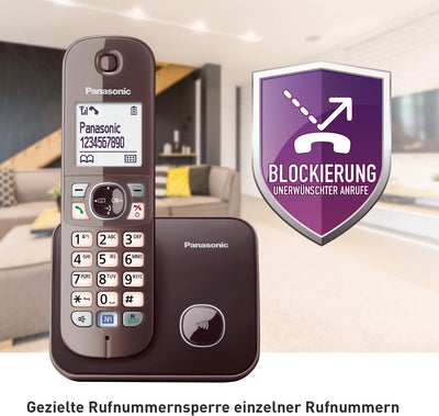 Panasonic KX-TG6811GA DECT Schnurlostelefon (strahlungsarm, Eco-Modus GAP Telefon, ohne Anrufbeantwo