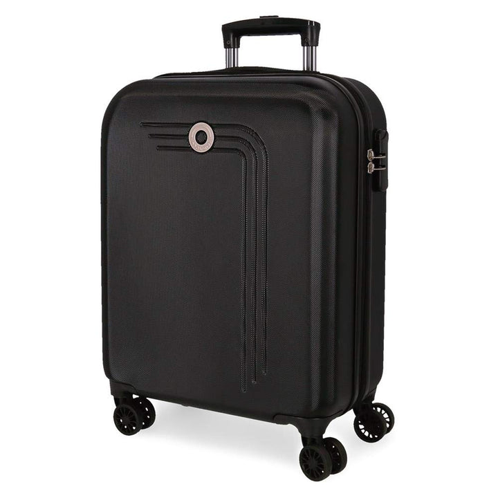 Movom Riga Kabinenkoffer Schwarz 40x55x20 cms Hartschalen ABS Kombinationsschloss 37L 2,8Kgs 4 Doppe