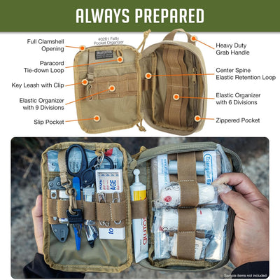Maxpedition Fatty Pocket Organizer Tasche, Khaki, Einheitsgrösse, Khaki