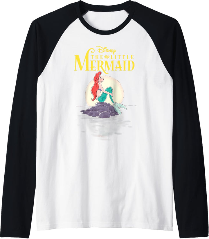 Disney Little Mermaid Movie Poster Sunset Raglan