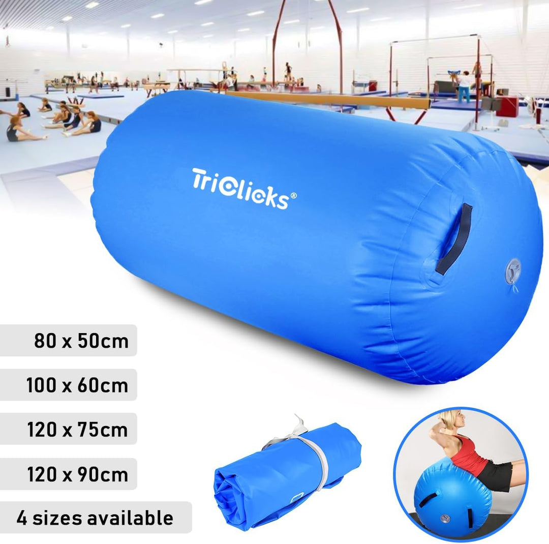 Triclicks Aufblasbare Air Roll Aufblasbare Luft Rollen Air Roller Yoga Roll Gym Air Barrel Gymnastik