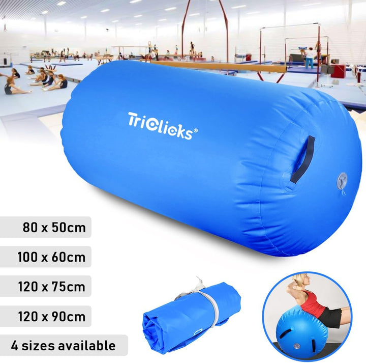 Triclicks Aufblasbare Air Roll Aufblasbare Luft Rollen Air Roller Yoga Roll Gym Air Barrel Gymnastik