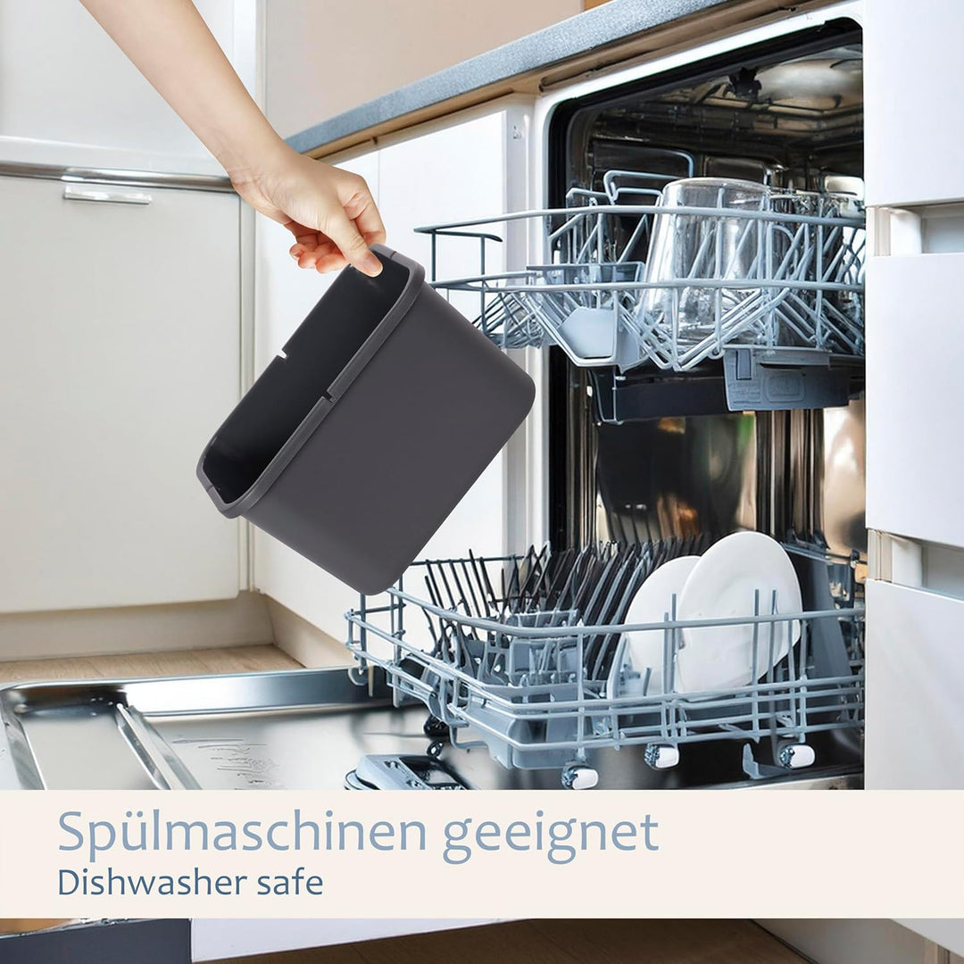 ONVAYA® Komposteimer für die Küche ǀ Anthrazit ǀ geruchsdicht ǀ spülmaschinengeeignet ǀ für Arbeitsp