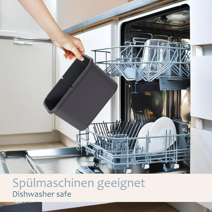 ONVAYA® Komposteimer für die Küche ǀ Anthrazit ǀ geruchsdicht ǀ spülmaschinengeeignet ǀ für Arbeitsp