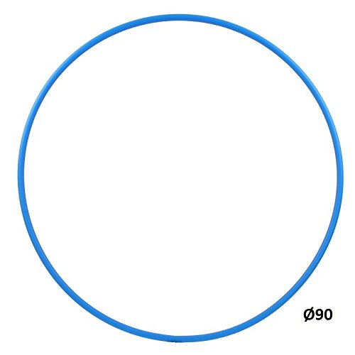 HOOPOMANIA Hula Hoop Rohling 16mm [Ø60/70/80/90/100cm - HDPE] – Hula Hoop selbst gestalten Blau Ø90c