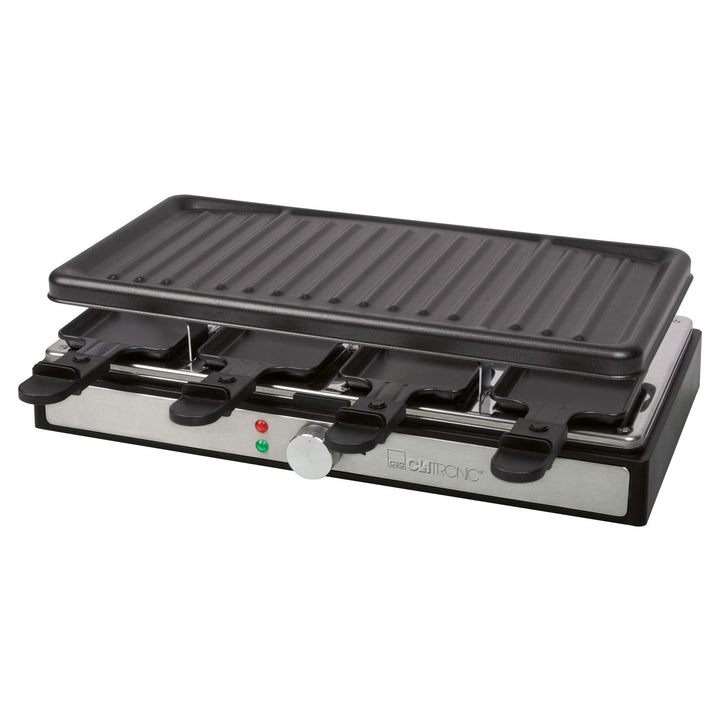 Clatronic RG 3757 Raclette-Grill, 1400 Watt, für bis zu 8 Personen, Grillfläche: ca. 42 x 21 cm, ele