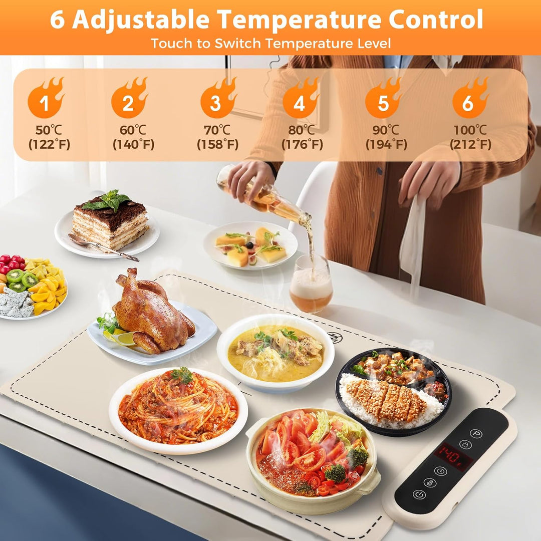 Warmhalteplatte Elektrisch, Warmhaltebehälter Speisenwärmer Wärmeplatte für Speisen Buffetwärmer,mit