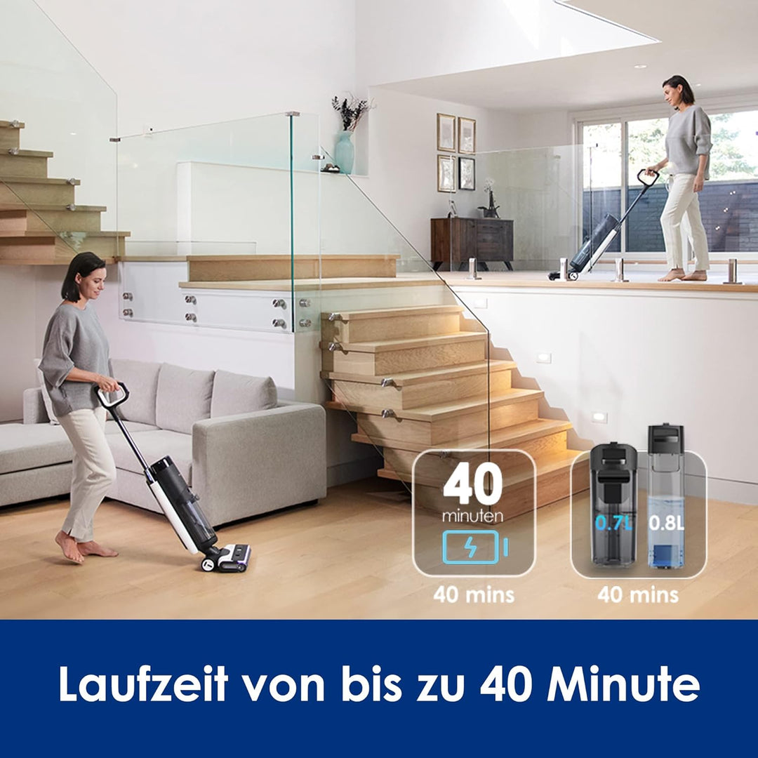 Tineco Floor One S7 Pro Nass Trockensauger Kabellos, Wischsauger 40min, Zentrifugal-Trocken, Doppels