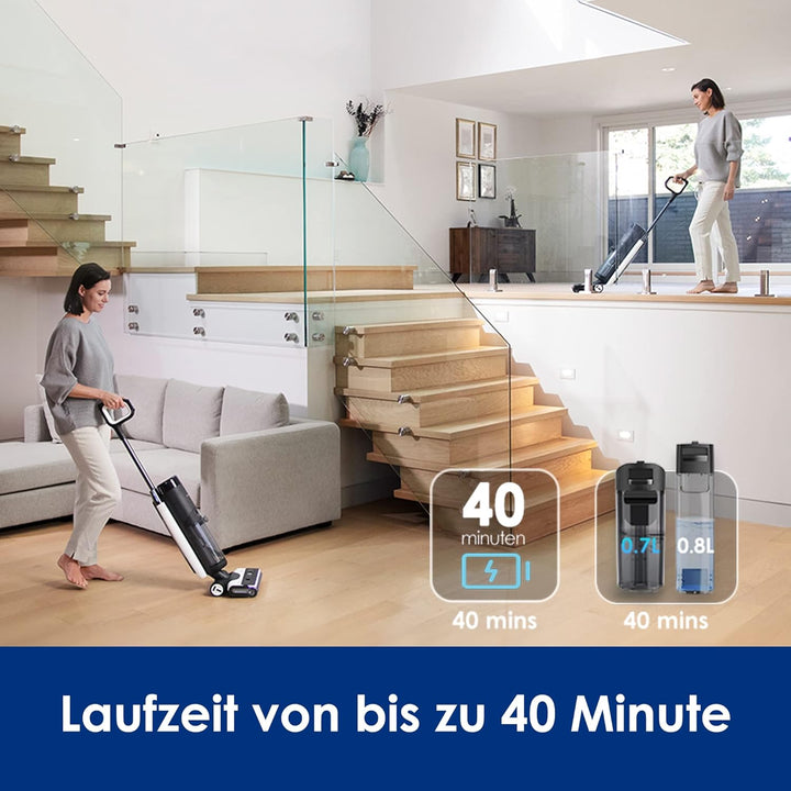 Tineco Floor One S7 Pro Nass Trockensauger Kabellos, Wischsauger 40min, Zentrifugal-Trocken, Doppels