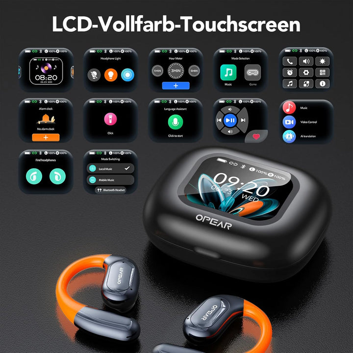 NE27 AI Übersetzer Kopfhörer, Übersetzungskopfhörer in Echtzeit für 134 Sprachen mit LCD Touchscreen