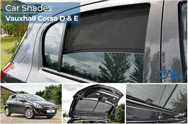 Satz Car Shades kompatibel mit Opel Corsa D 5 türer 2006-2014 & Corsa E 5 türer 2014- exkl. Facelift