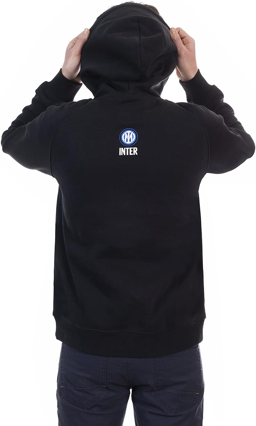 Inter Unisex New Logo Sweatshirt Kapuzenpullover XXL Schwarz, XXL Schwarz
