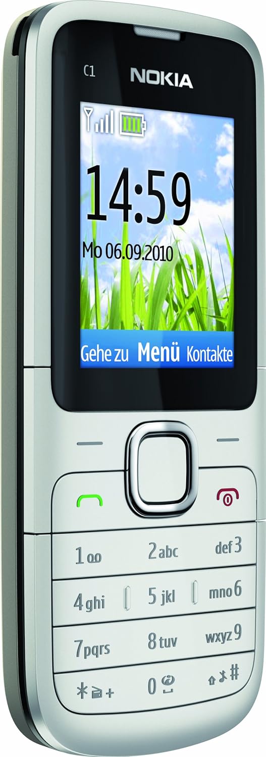 Nokia C1-01 Handy (Ohne Branding, 4,6 cm (1,8 Zoll) Display, VGA Kamera) warm grey, warm grey