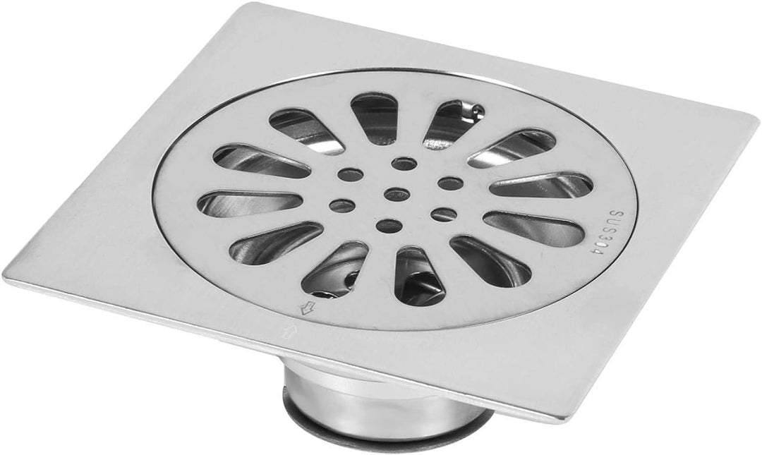 Linel Bodenablauf Duschablauf 100x100 Mm, Quadratisch Badablauf Ablaufdeckel Aussen Dusche Bodenabla