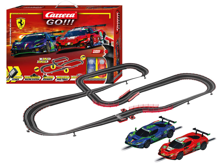 Carrera - 20062575 - Carrera GO!!! Ferrari Power Racing Rennbahn-Set I Rennbahn mit lizensierten Slo
