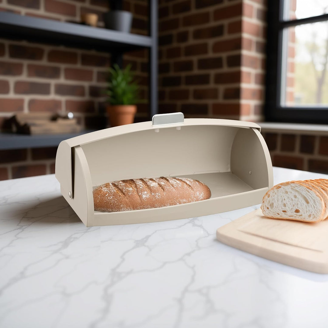 Klausberg Stahl-Brotkasten, elegant und funktional mit Glanz, Behälter für Brot, Brötchen und Kekse