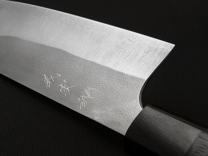 Profi SANTOKU Koch-Messer Yoshimi Kato Nashiji. Klingen-Länge 17cm. Aogami super, 3 Lagen, hand-gesc