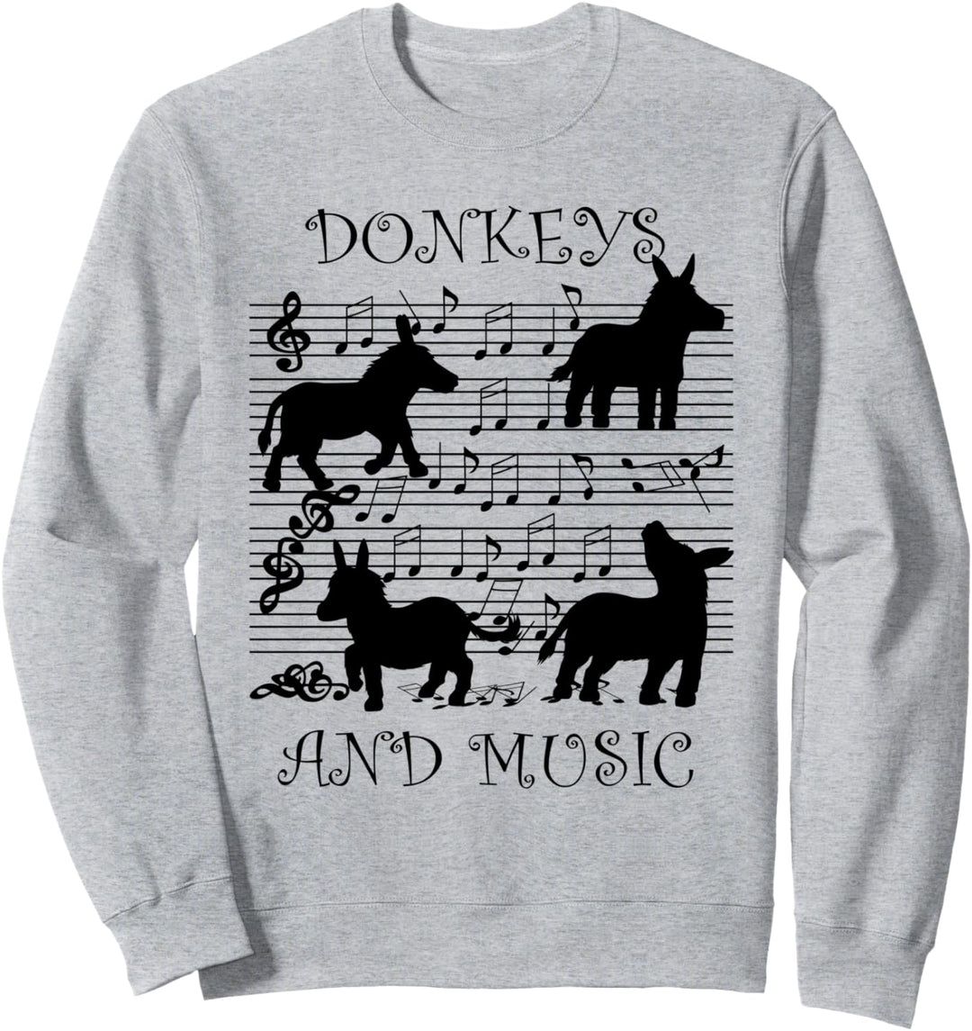 Esel und Musik Lustiges Maultier Tier Sweatshirt