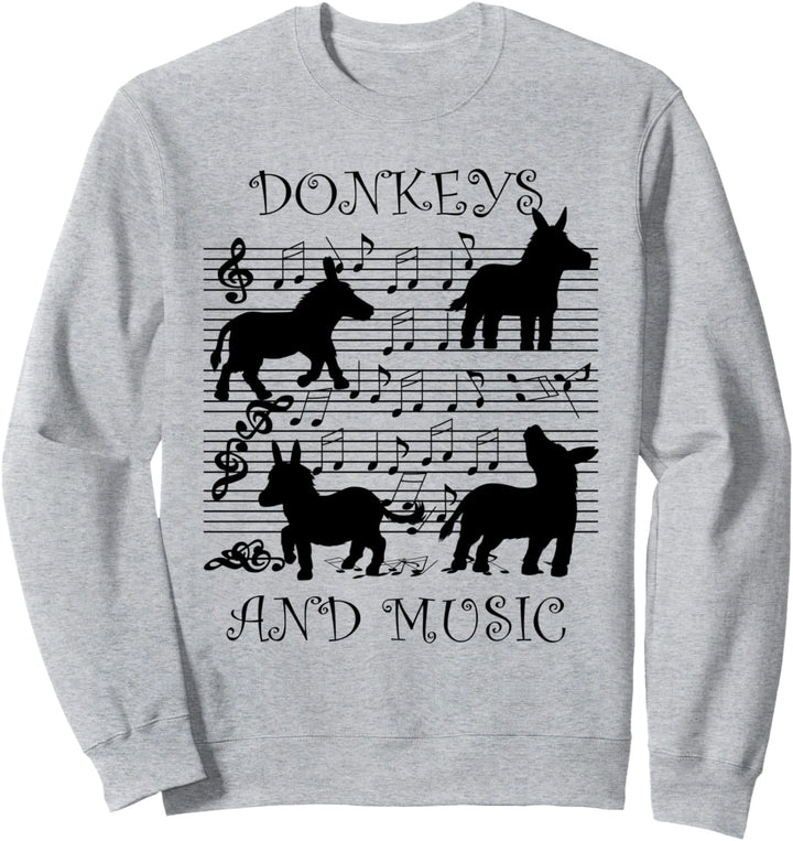 Esel und Musik Lustiges Maultier Tier Sweatshirt