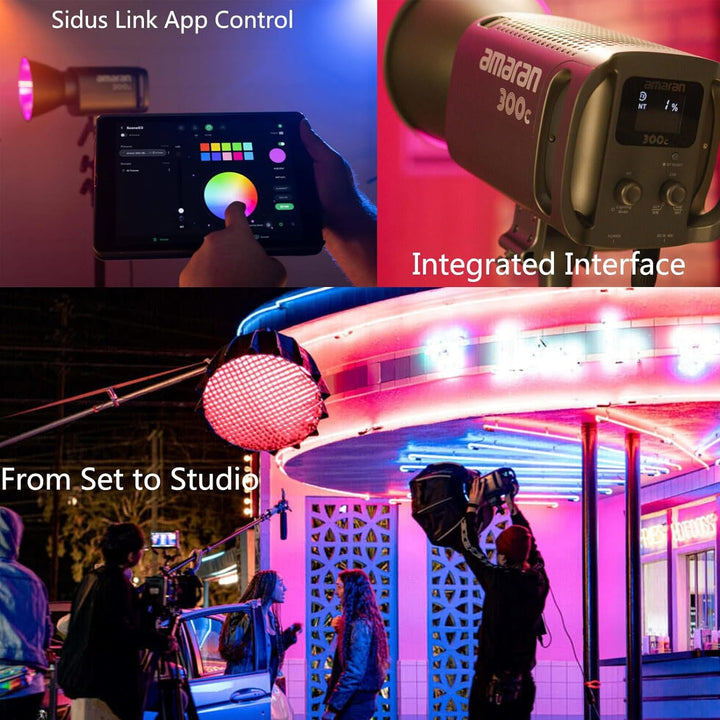 Aputure Amaran 300C RGBWW Vollfarb-LED-Videoleuchte, 300W Bi-Color 2500K bis 7500K Bowens Mount Daue