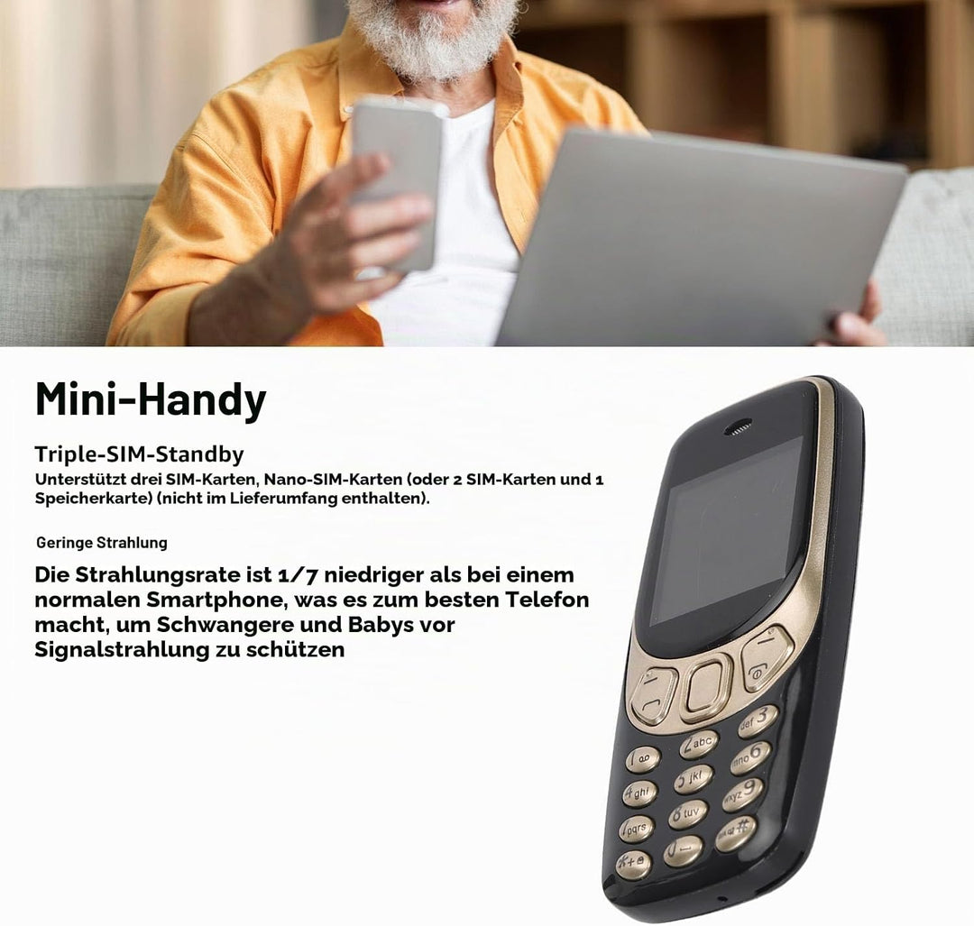 VBESTLIFE Mobiltelefon für Senioren, 2G GSM Entsperrtes Mobiltelefon, Grosse Grosse Schriftart, Gros